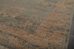 3x5 Slate, Blush, Beige Color Hand Knotted Afghan Oushak 100% Wool Traditional Oriental Rug