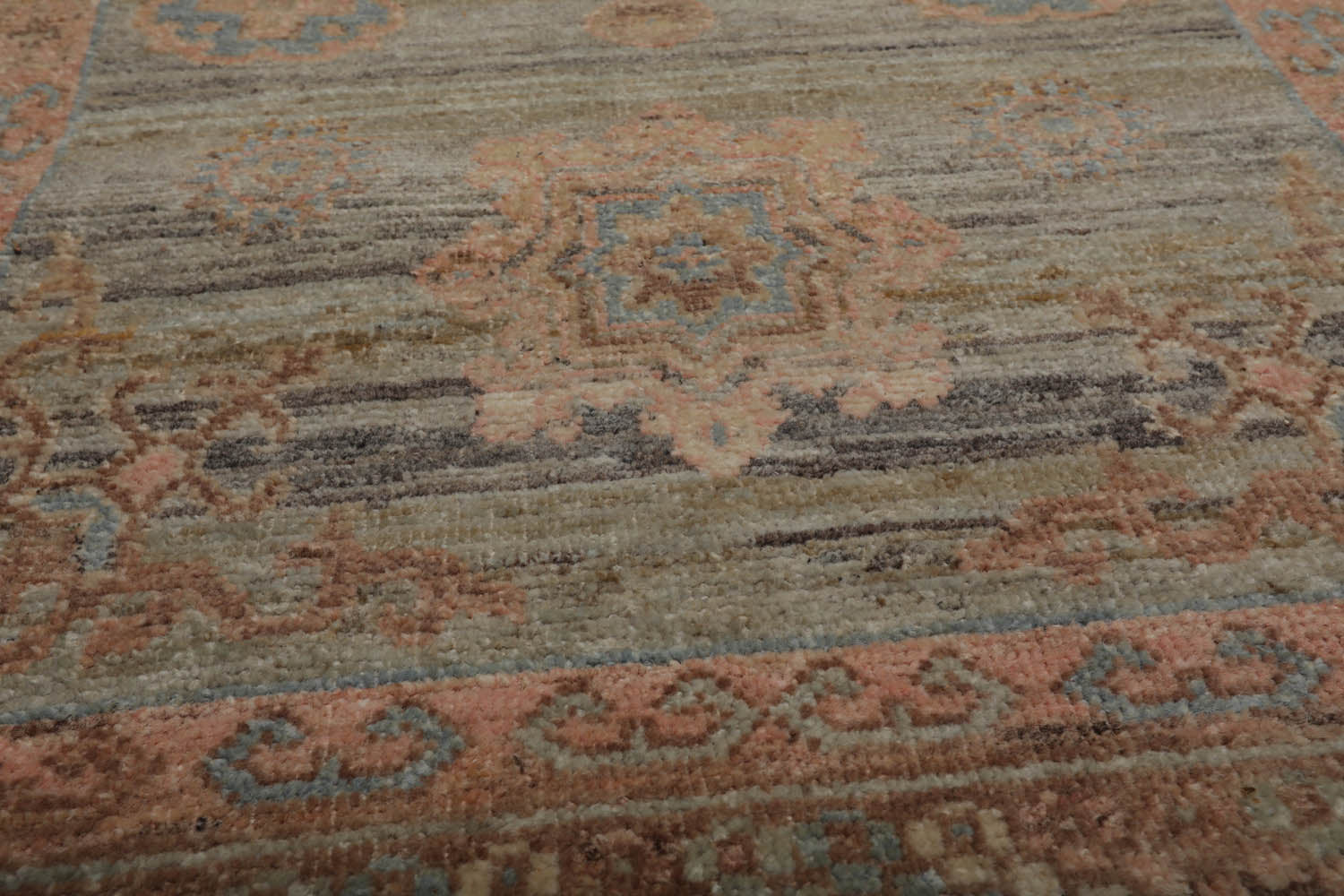 3x5 Sea Foam, Blush, Blue Color Hand Knotted Oushak 100% Wool Traditional Oriental Rug