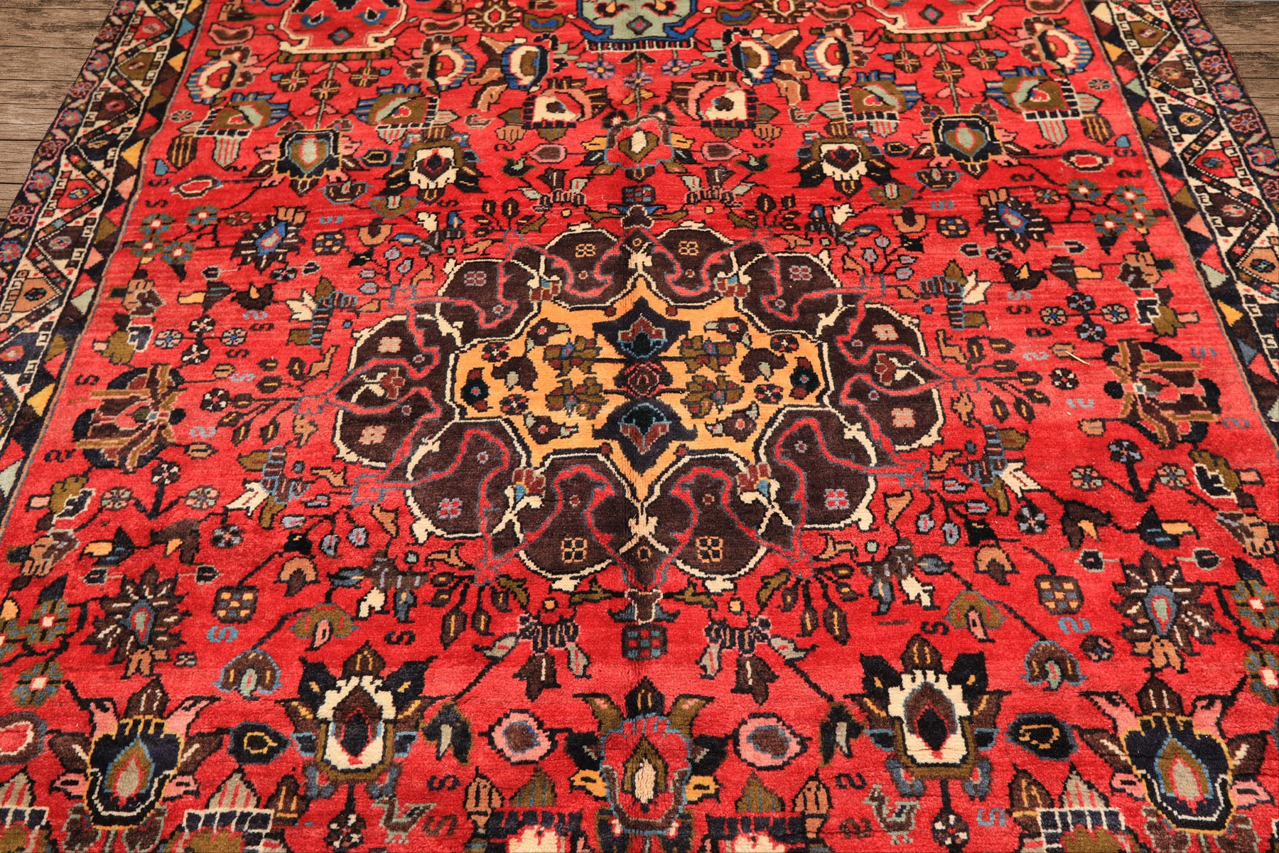6x9 Rose, Peach, Gray Color Hand Knotted Tabriz Wool Traditional Oriental Rug