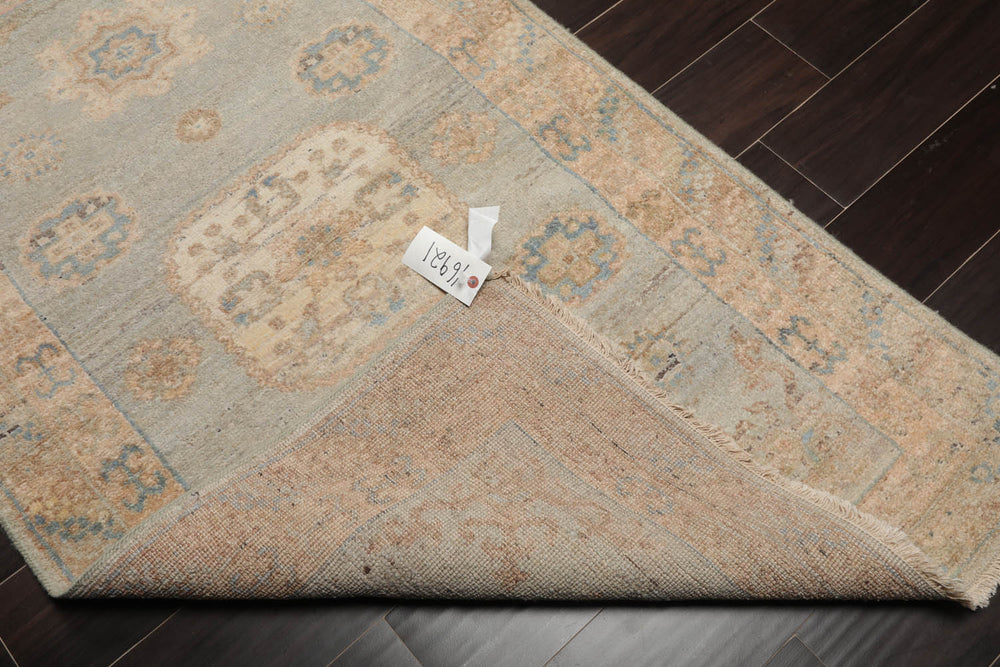 3x5 Mint, Beige, Brown Color Hand Knotted Oushak 100% Wool Traditional Oriental Rug
