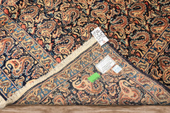 6x9 Navy, Ivory, Blue Color Hand Knotted Khorassan Wool Traditional Oriental Rug
