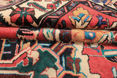 6x9 Red, Ivory, Green Color Hand Knotted Bakhtiari Wool  Oriental Rug