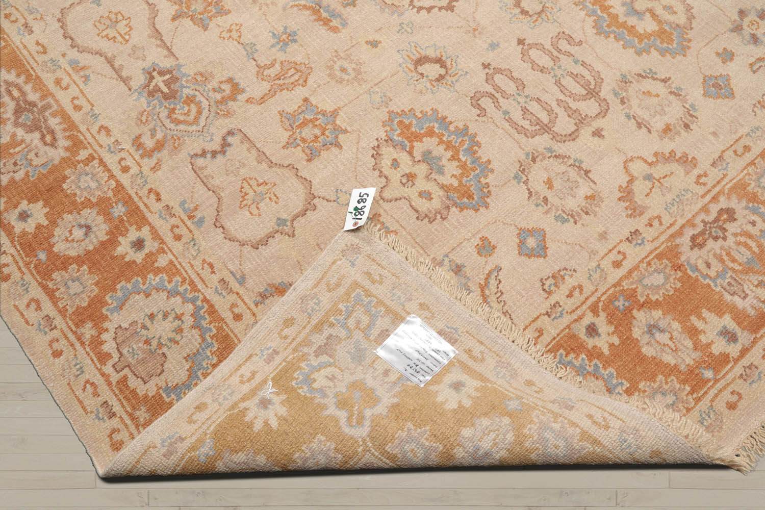 8x10 Tan, Caramel, Taupe Color Hand Knotted Oushak Wool Traditional Oriental Rug