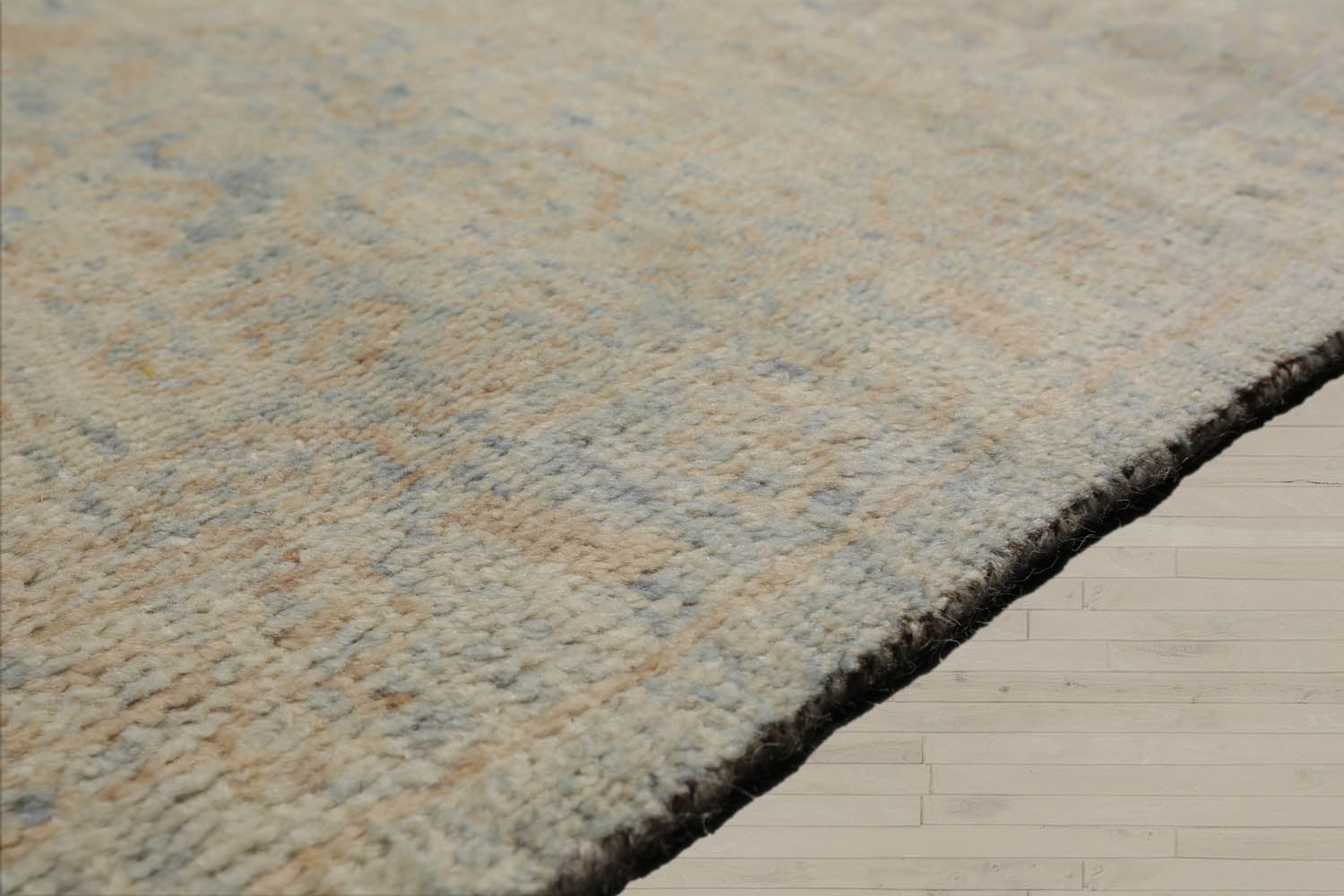 8x10 Gray, Beige, Blue Color Hand Knotted Oushak Wool Transitional Oriental Rug