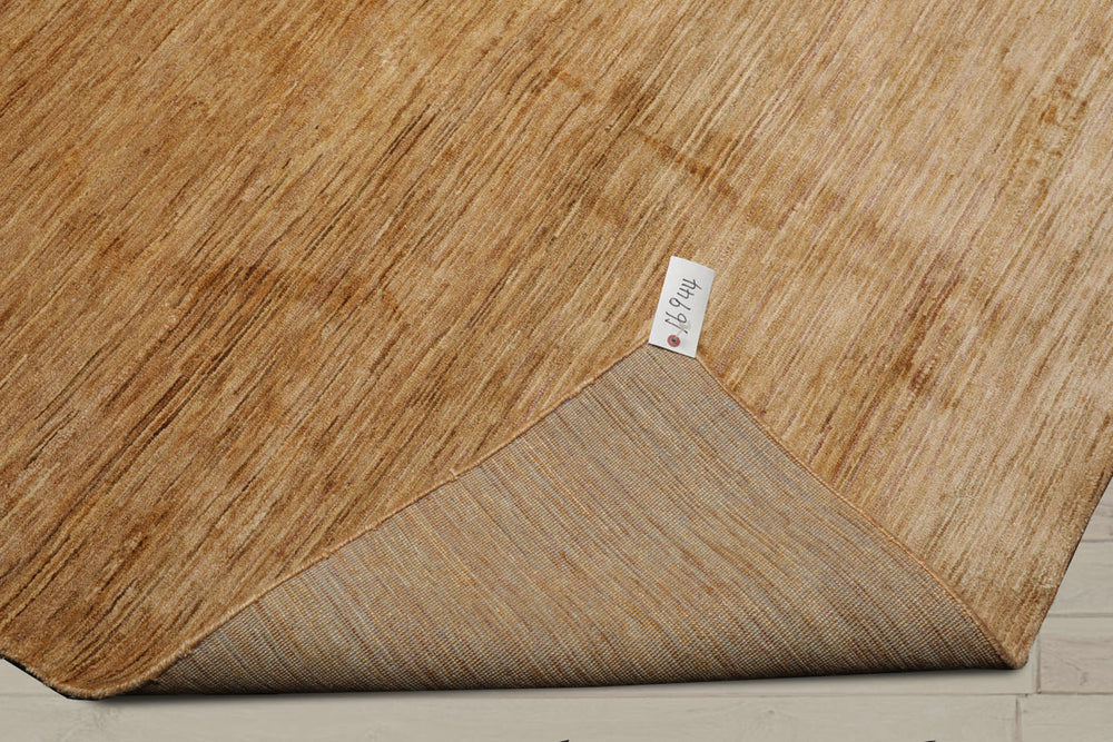 6x9 Tone on tone Gold, , Color Hand Knotted Tibetan Sherpa 100% Wool Modern Oriental Rug
