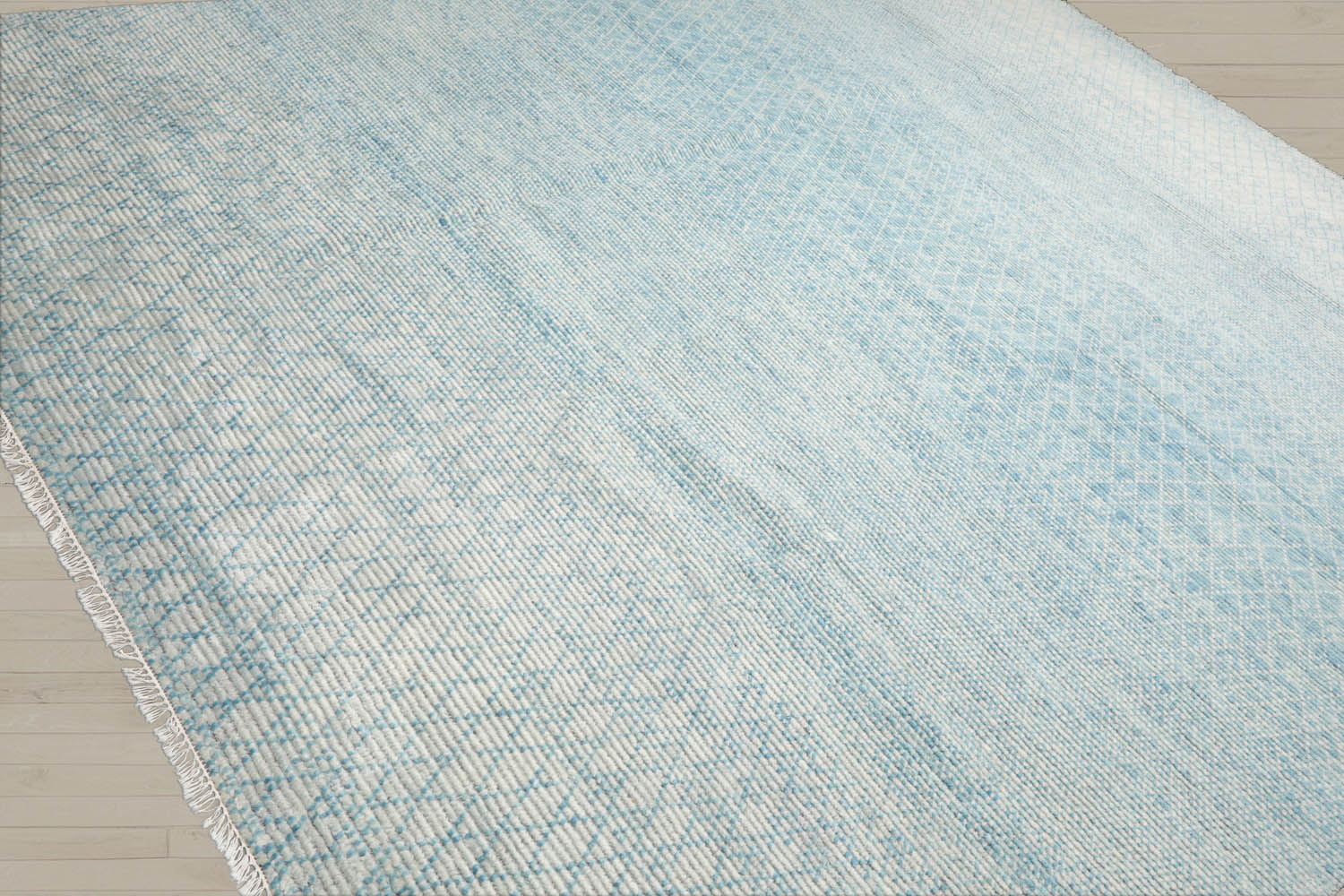 9x12 Ivory, Aqua, Color Hand Knotted  Wool Contemporary Oriental Rug