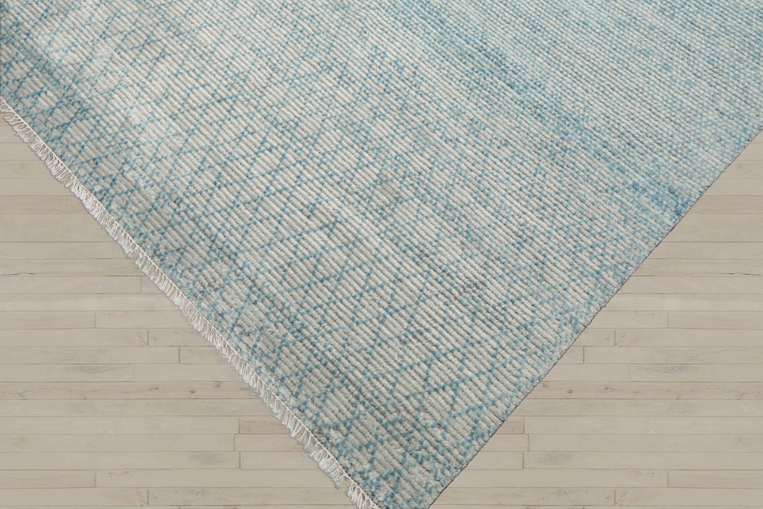 9x12 Ivory, Aqua, Color Hand Knotted  Wool Contemporary Oriental Rug