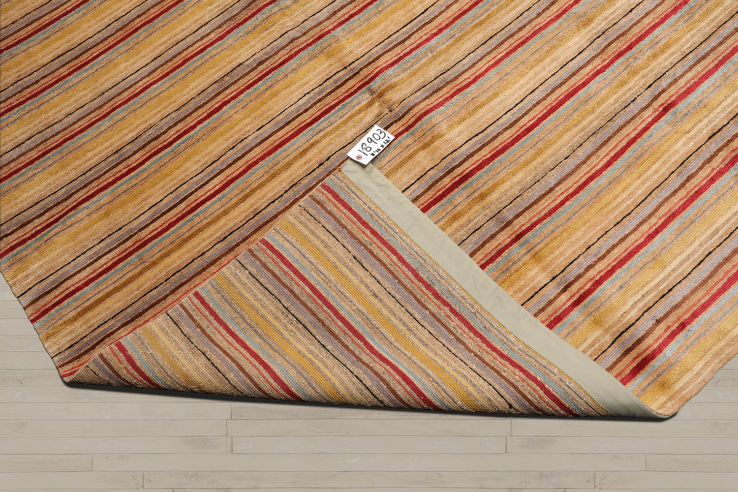 9x12 Gold, Beige, Aqua Color Hand Knotted Tibetan Silk Contemporary Oriental Rug