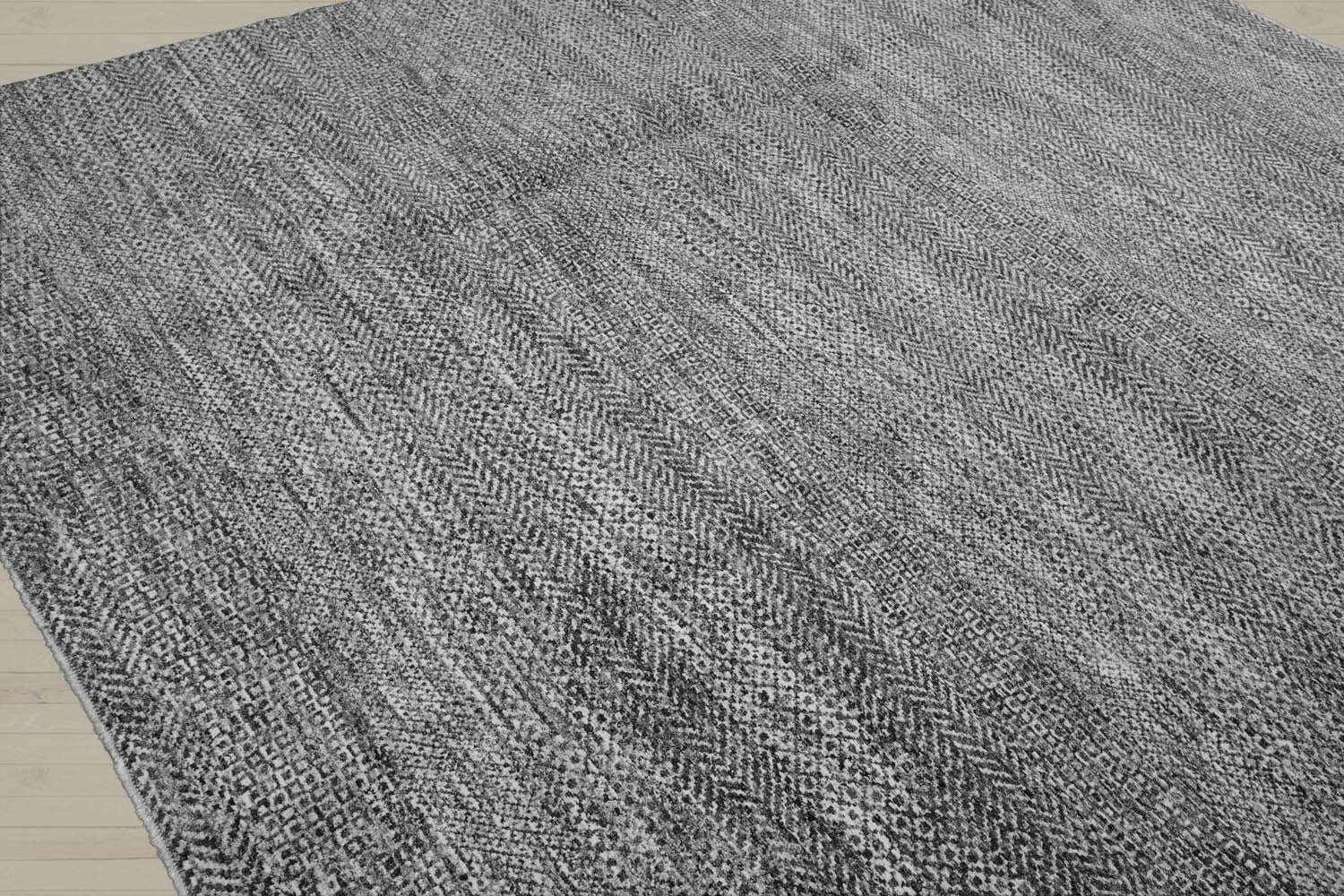 8x10 Ivory, Gray, Green Color Hand Knotted  Wool Contemporary Oriental Rug