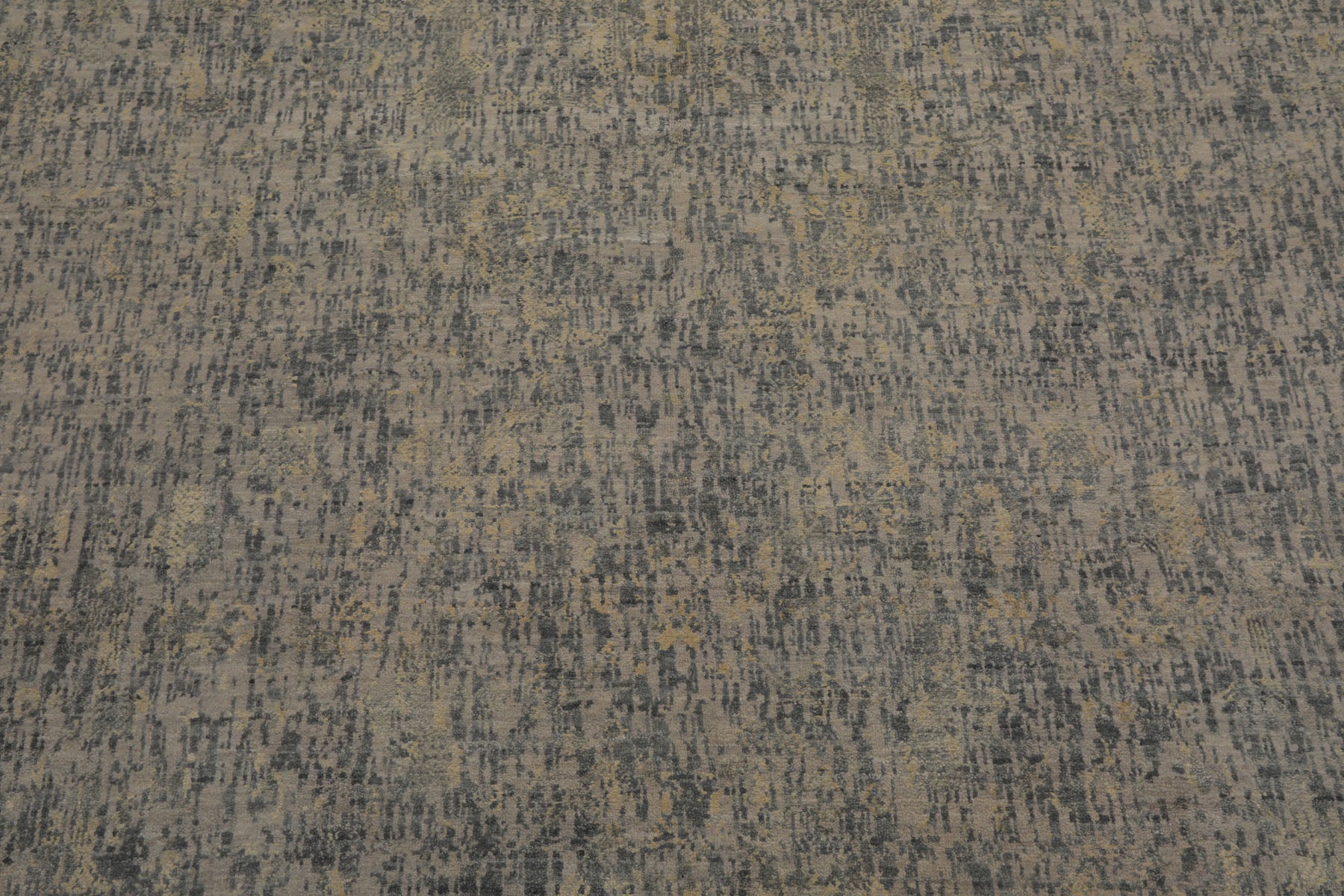Knotted Rug Gray Slate Hand Knotted 9'x12' Tibetan Sherpa Modern Contemporary 100% Wool Oriental Area Rug