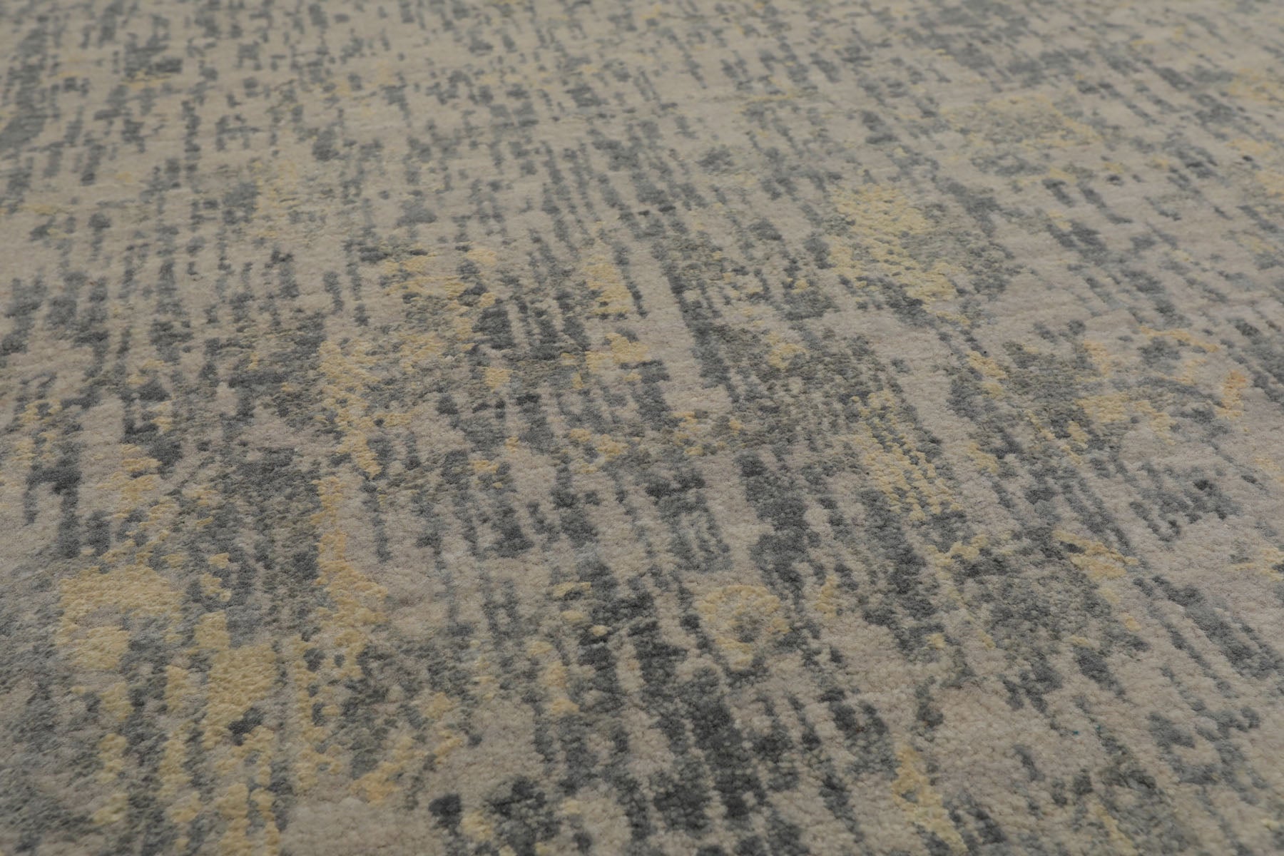 Knotted Rug Gray Slate Hand Knotted 9'x12' Tibetan Sherpa Modern Contemporary 100% Wool Oriental Area Rug