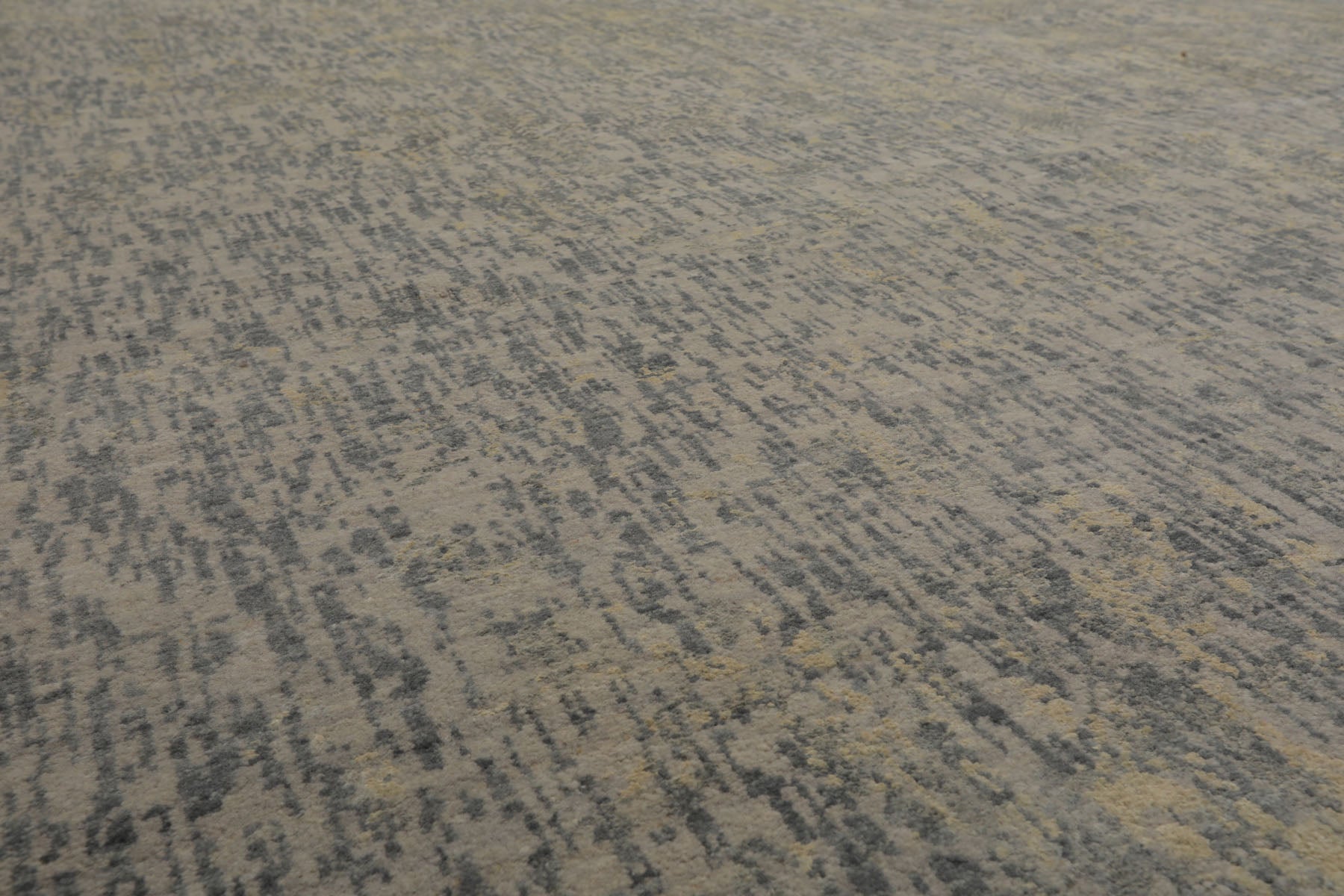 Knotted Rug Gray Slate Hand Knotted 9'x12' Tibetan Sherpa Modern Contemporary 100% Wool Oriental Area Rug