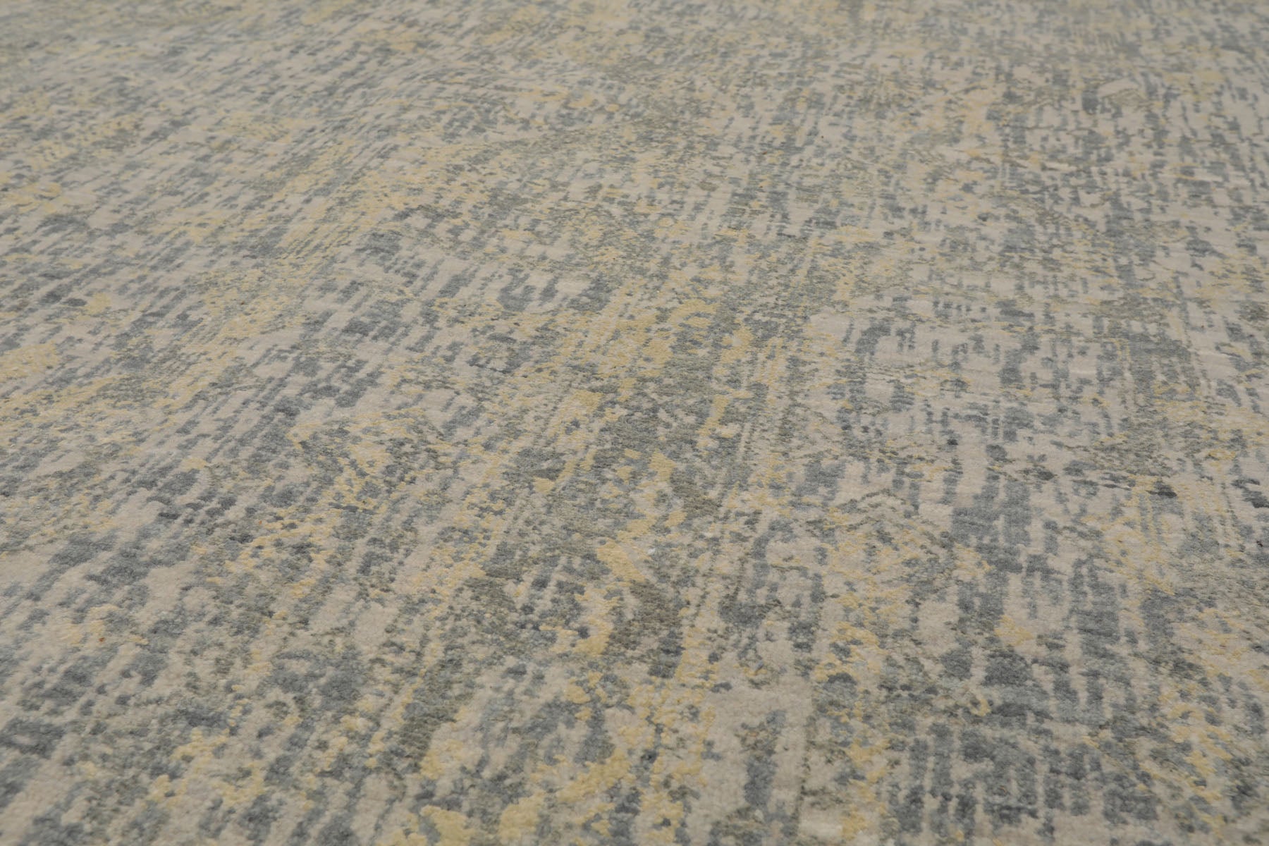 Knotted Rug Gray Slate Hand Knotted 9'x12' Tibetan Sherpa Modern Contemporary 100% Wool Oriental Area Rug