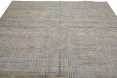 Knotted Rug Gray Beige Hand Knotted Multi Size Wool and Silk Sherpa Modern Rugs