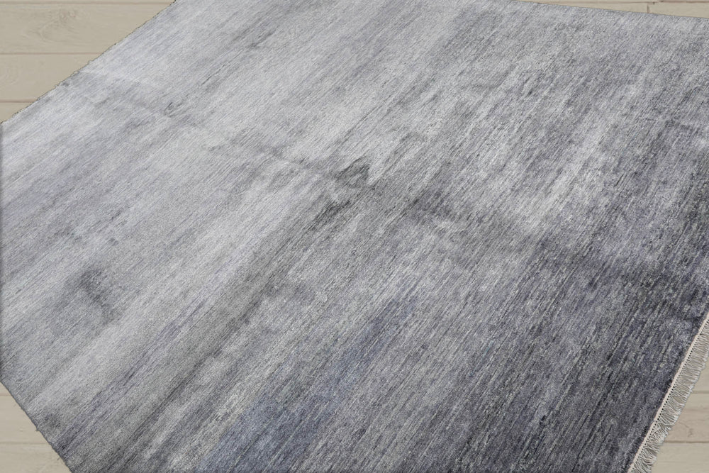 8x11 Gray, Slate, Color Hand Knotted Tibetan 100% Wool Modern Oriental Rug
