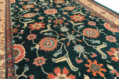 2'6x12 Teal, Ivory, Rose Color Hand Knotted Pak Persian Wool Traditional Oriental Rug