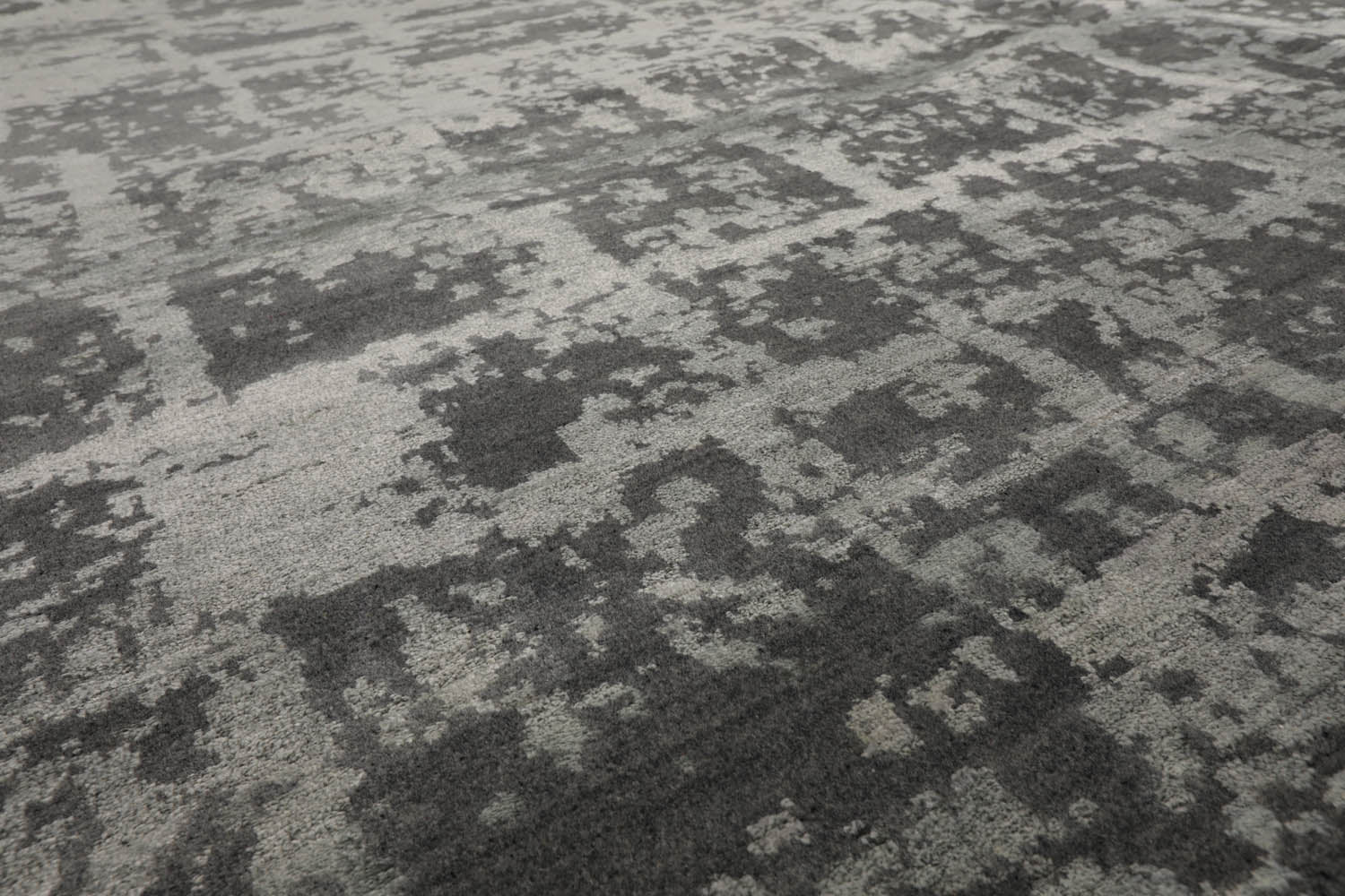 8x10 Tone on Tone Gray, , Color Hand Knotted Tibetan Wool & Silk Modern Oriental Rug