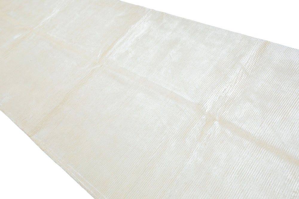 Runner Off White, , Color Hand Knotted Tibetan Viscose Moden & Contemporary Oriental Rug