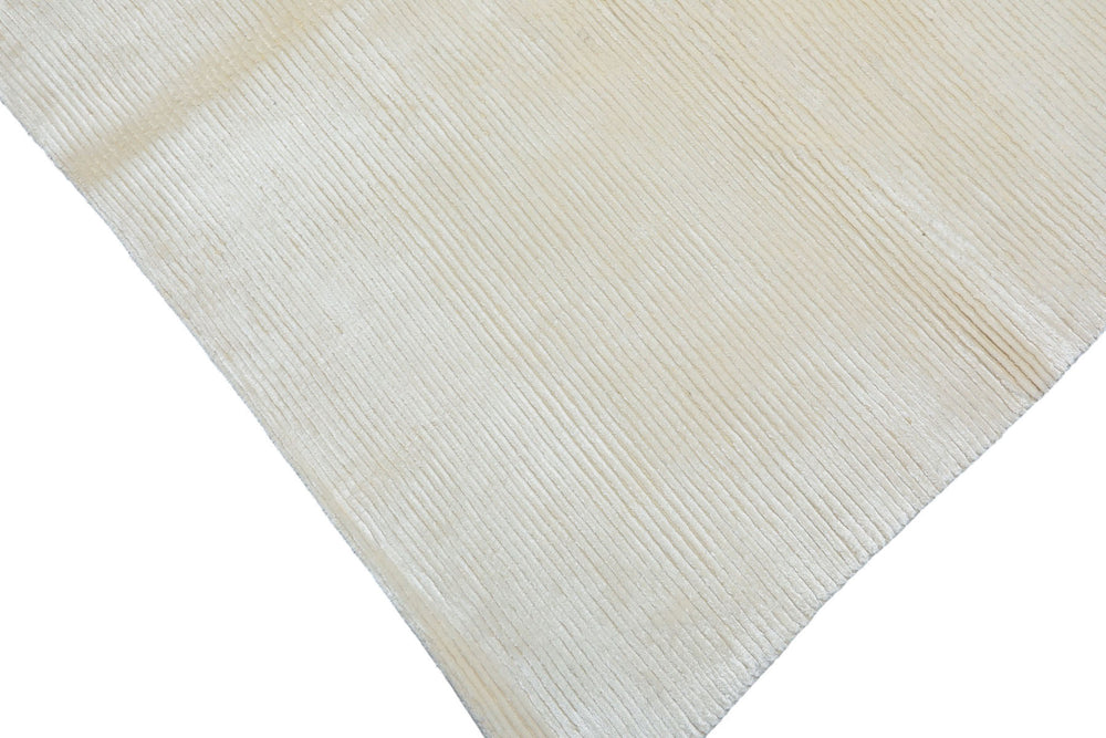 Runner Off White, , Color Hand Knotted Tibetan Viscose Moden & Contemporary Oriental Rug