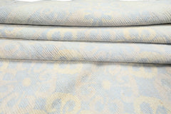 8x10 Blue, Ivory, Seafoam Color Hand Knotted Tibetan Wool Transitional Oriental Rug