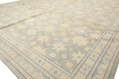 8x10 Gray, Ivory, Slate Color Hand Knotted Tibetan Wool Transitional Oriental Rug