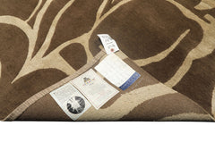 8x10 Moss, , Color Hand Knotted Tibetan Wool & Pure Silk Modern & Contemporay Oriental Rug