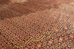 12x18 Black, Rust, Rose Color Hand Knotted Sino Persian Wool & Silk Traditional Oriental Rug