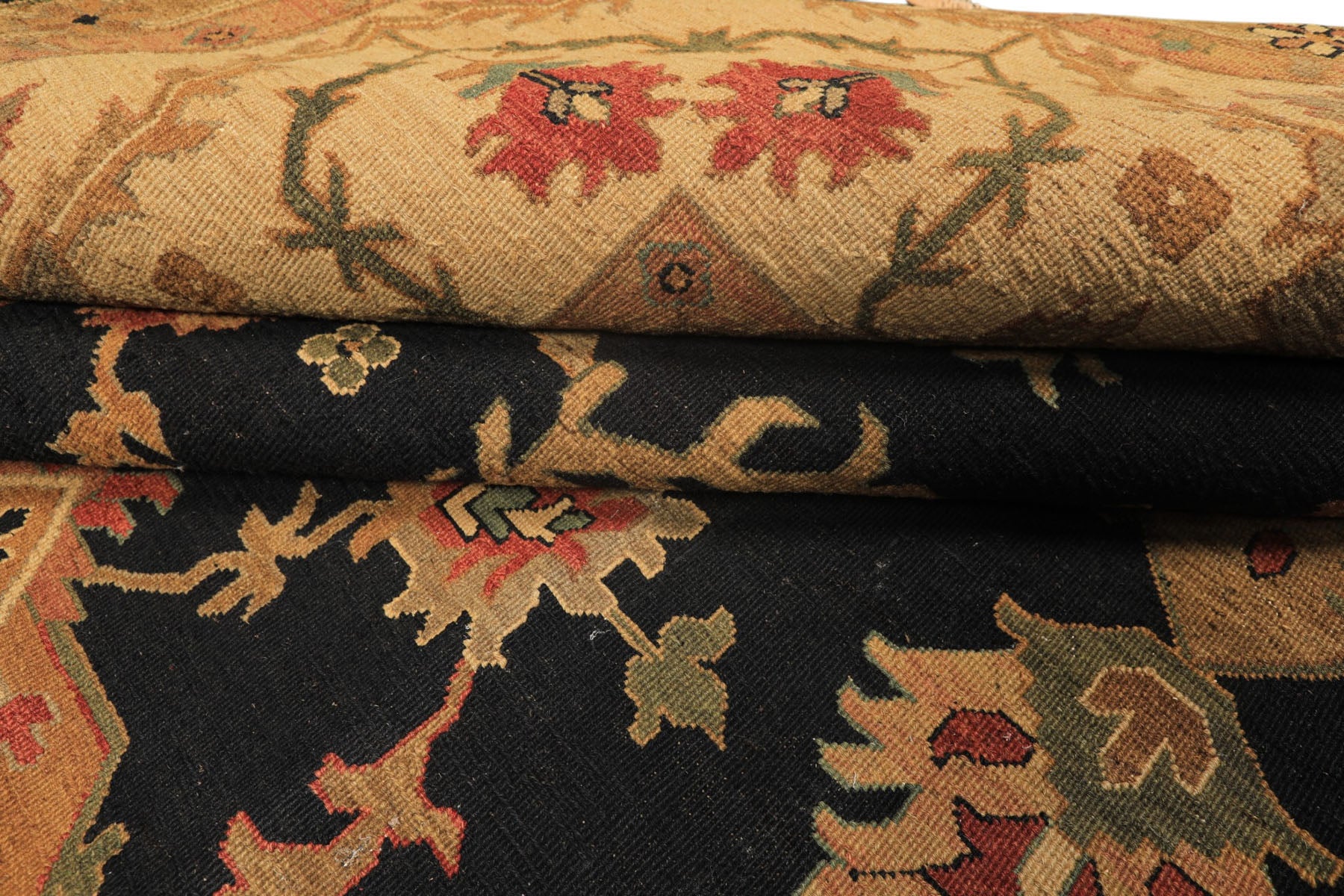 12x18 Charcoal, Beige, Sage Color Hand Knotted Soumak Wool Traditional Oriental Rug