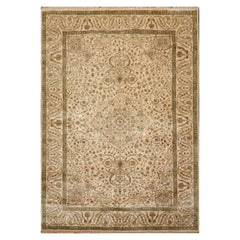 6x9 Beige, Brown, Multi Color Hand Knotted  100% Wool Traditional Oriental Rug