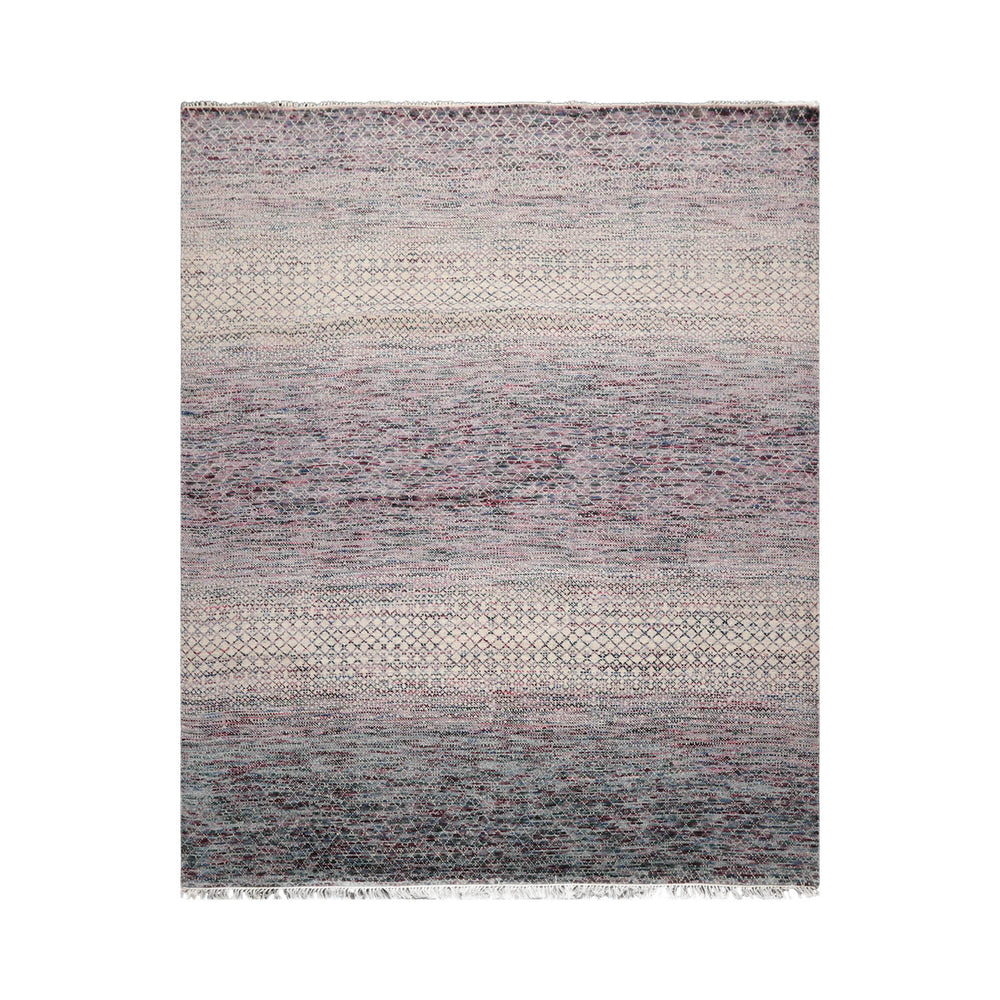 8x10 Beige, Lavander, Gray Color Hand Knotted  Wool & Bamboo Silk Modern Oriental Rug