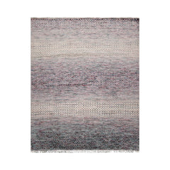 8x10 Beige, Lavander, Gray Color Hand Knotted  Wool & Bamboo Silk Modern Oriental Rug