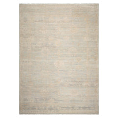 10x14 Mint, Beige, Tan Color Hand Knotted Afghan Oushak 100% Wool Transitional Oriental Rug