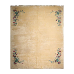 Palace Ivory, Turquoise, Red Color Hand Knotted  100% Wool Traditional Oriental Rug