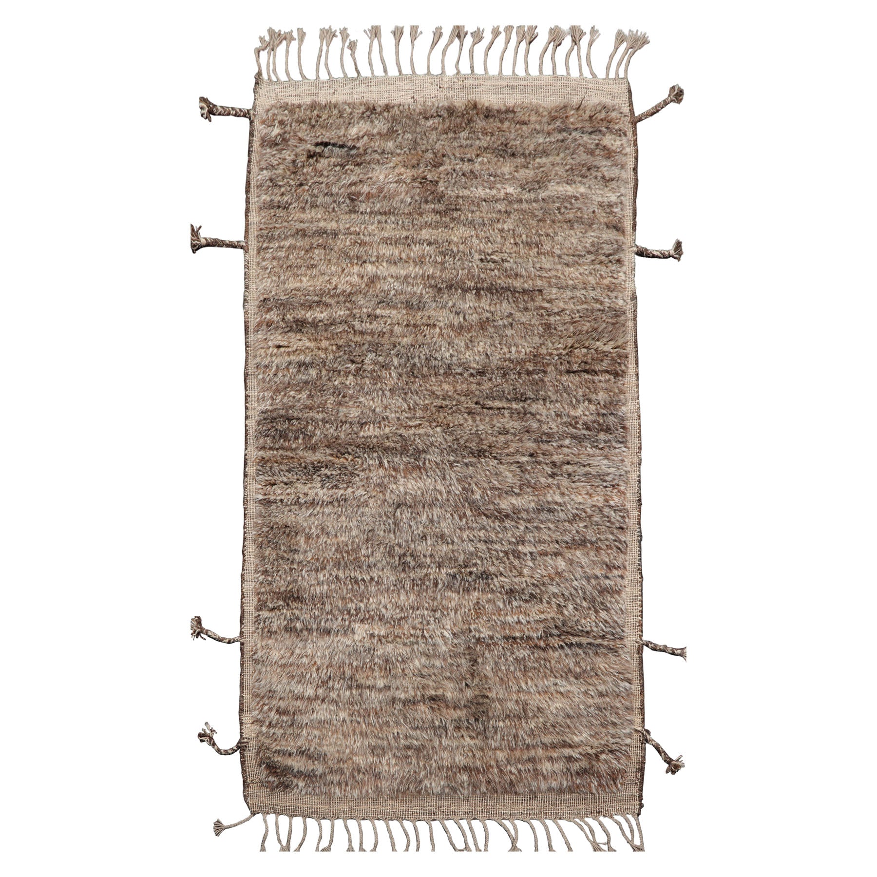 3x5 Tan, , Color Hand Knotted Afghan Moroccan Wool  Oriental Rug
