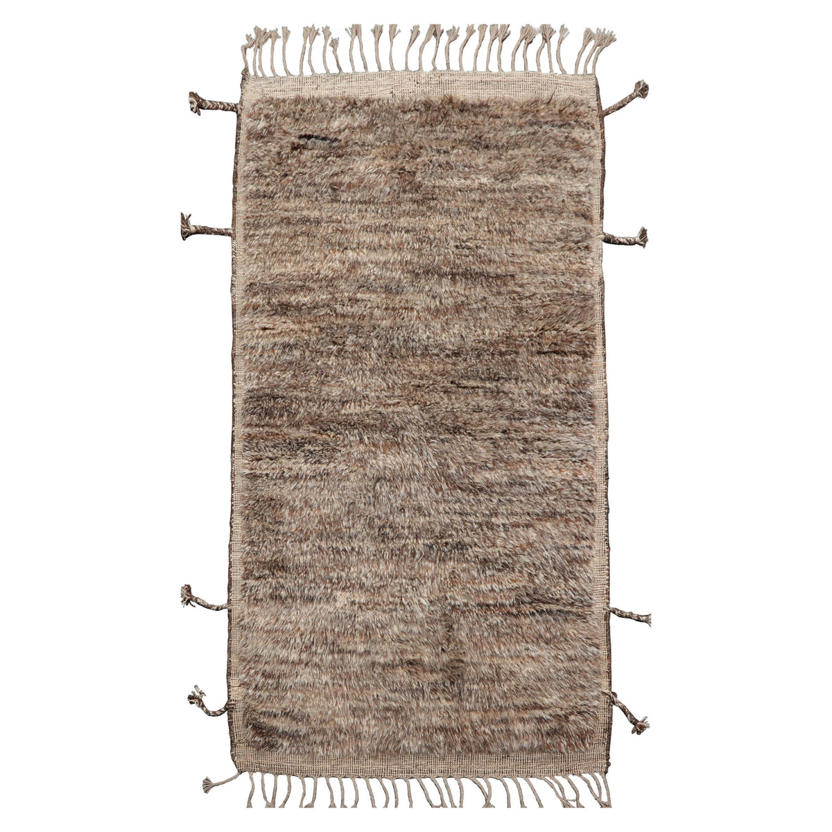3x5 Tan, , Color Hand Knotted Afghan Moroccan Wool  Oriental Rug