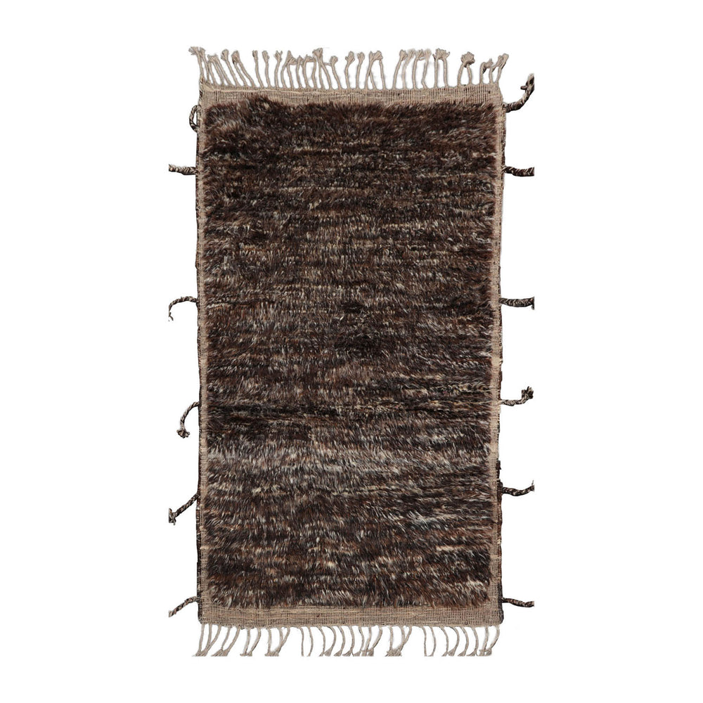 3x5 Brown, Tan, Color Hand Knotted Afghan Moroccan Wool Modern & Contemporary Oriental Rug