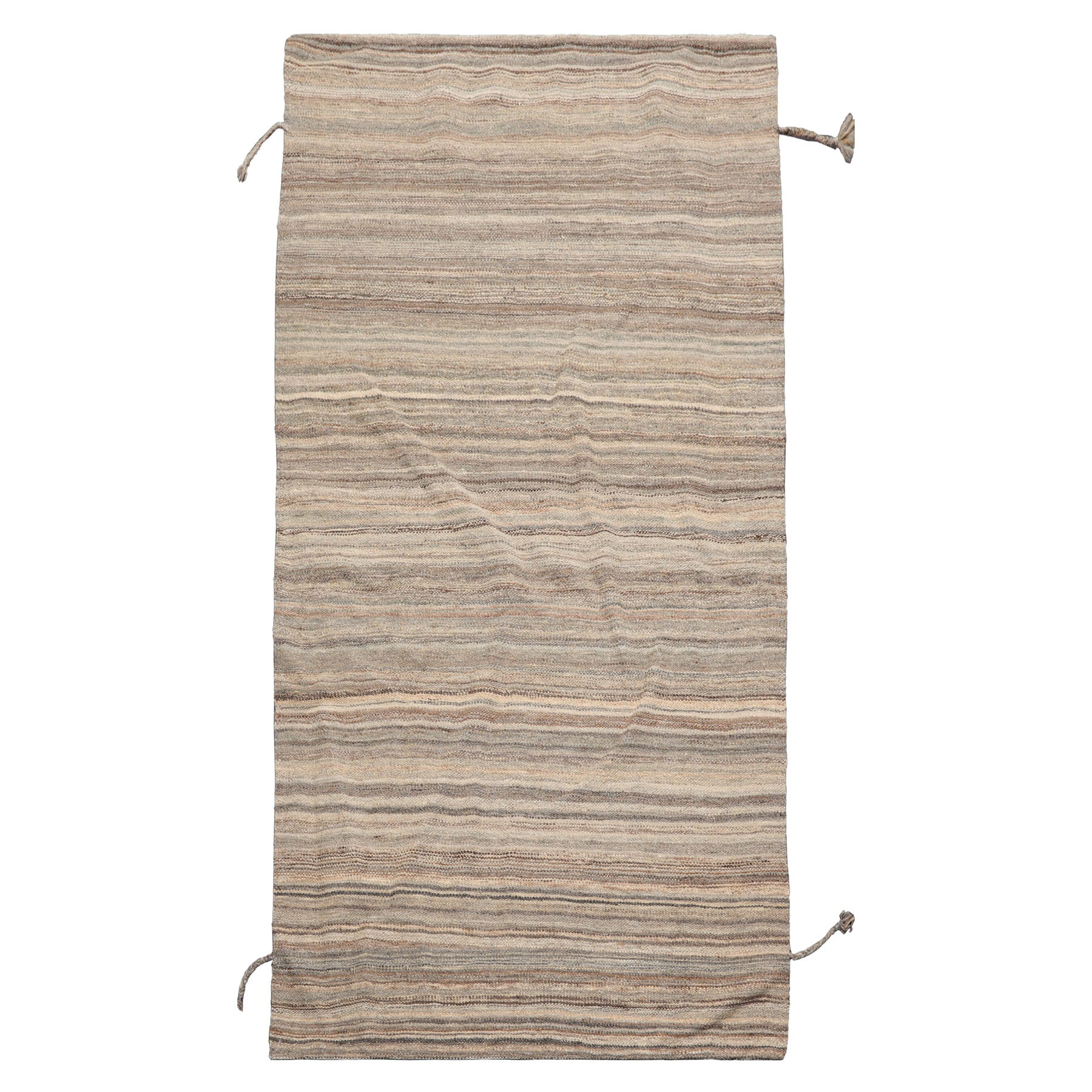 3x5 Beige, Tan, Gray Color Hand Knotted Afghan Moroccan Wool Modern & Contemporary Oriental Rug