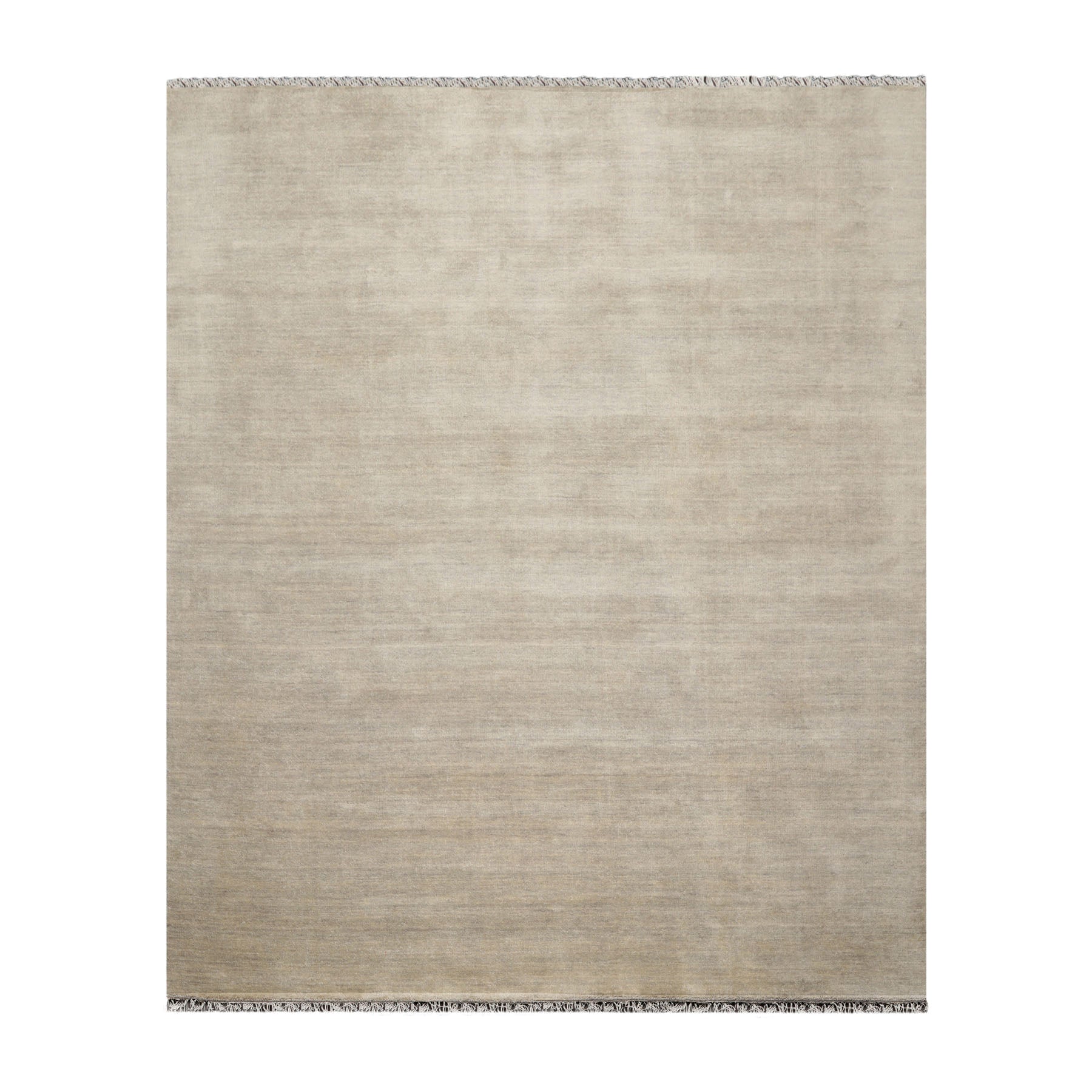Multi Size Mossy Gray Color Hand Knotted  Wool Modern Oriental Rug