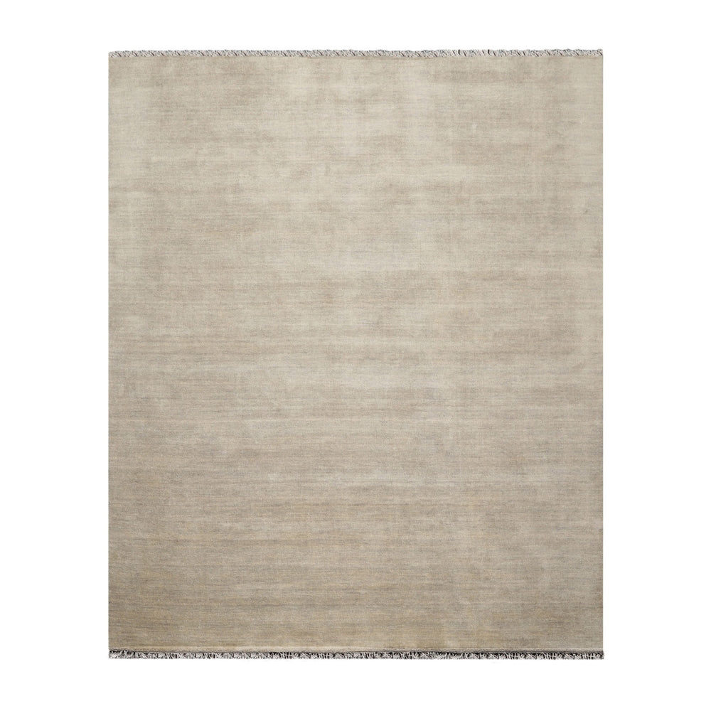Multi Size Mossy Gray Color Hand Knotted  Wool Modern Oriental Rug