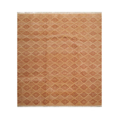 8x10 Tan, Caramel, Color Hand Knotted  100% Wool Transitional Oriental Rug