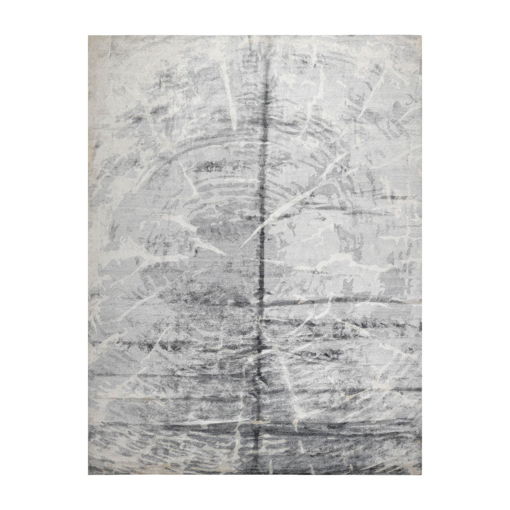 9x12 Tone on Tone Ash Gray, Ash Gray, Color Hand Knotted  100% Wool Modern Oriental Rug