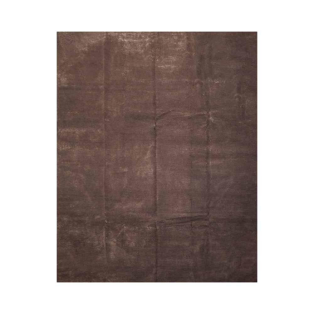 8x10 Brown, Beige, Color Hand Knotted  Wool & Silk Contemporary Oriental Rug
