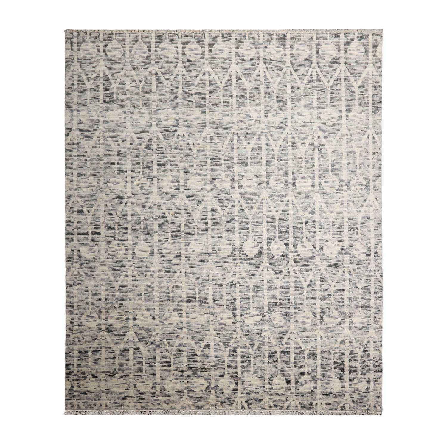8x10 Ivory, Gray, Graphite Color Hand Knotted Oushak 100% Wool  Oriental Rug