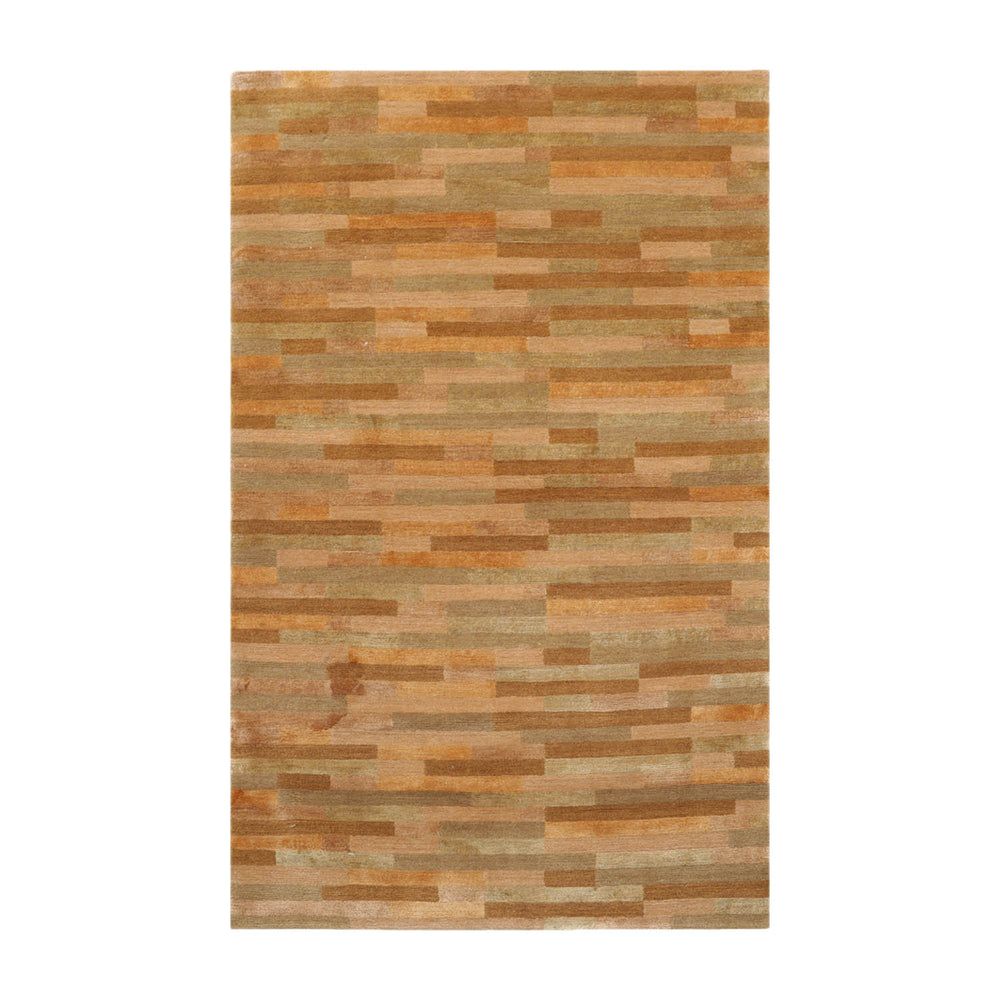 3x5 Gold, Tan, Moss Color Hand Knotted  100% Wool Modern & Contemporary Oriental Rug