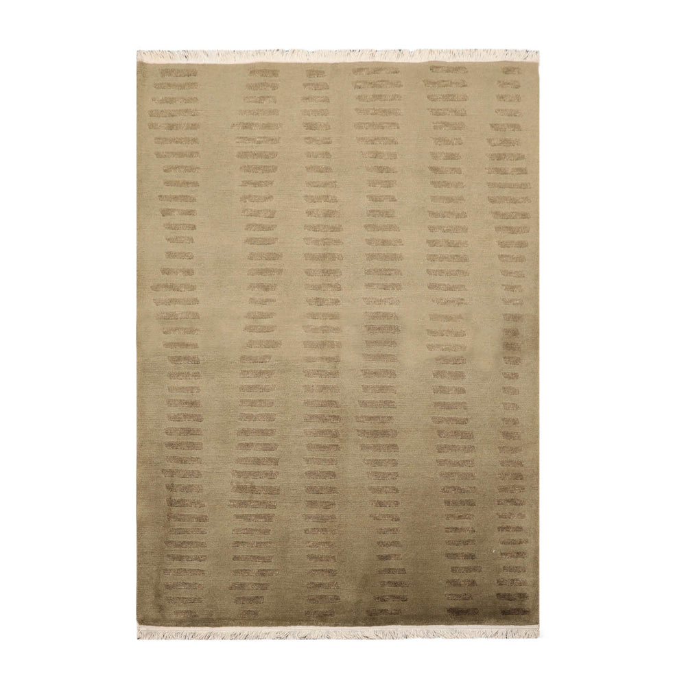 4x6 Olive Green, , Color Hand Knotted Tibetan 100% Wool Modern & Contemporary Oriental Rug