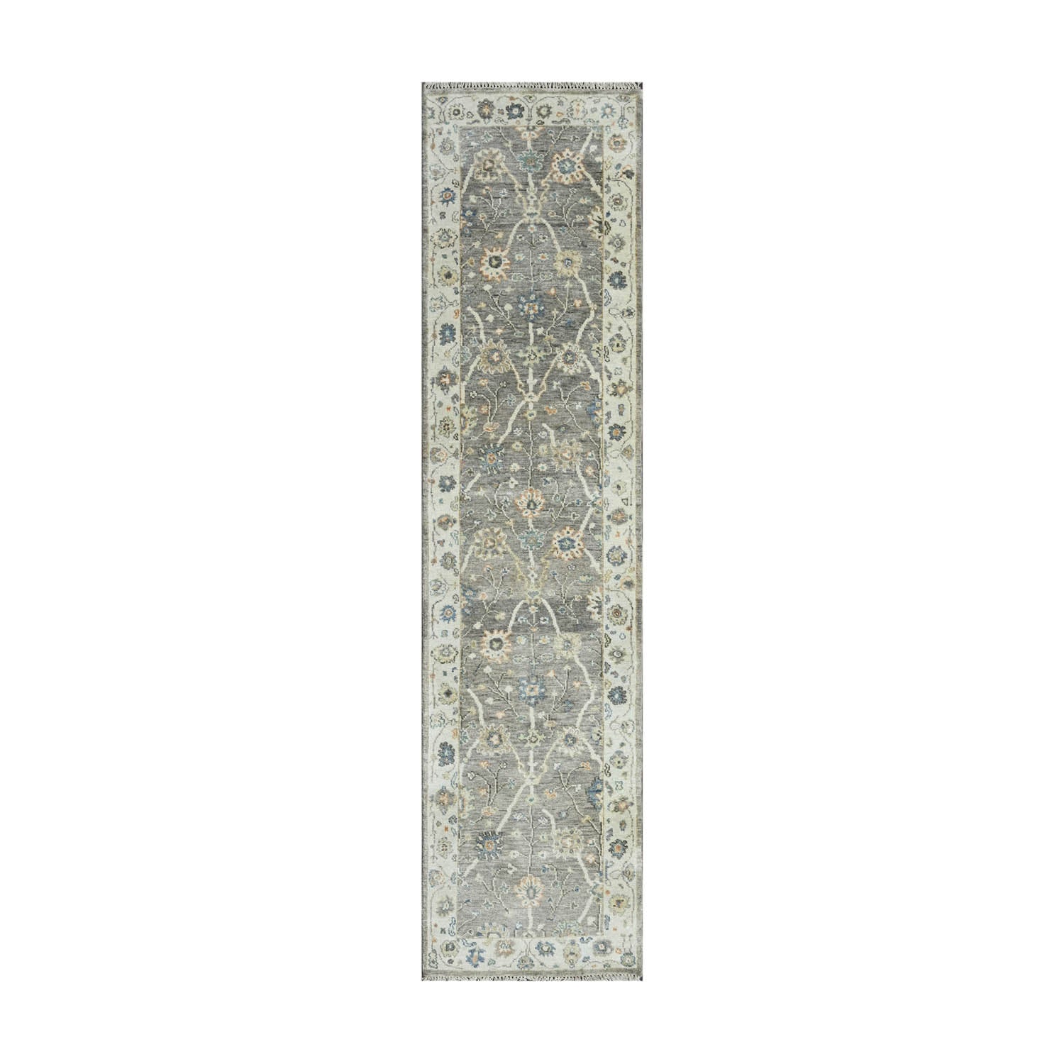 Multi Size Gray Beige Blue Color Hand Knotted Oushak Wool Traditional Oriental Rug