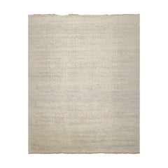 8x10 Gray, Beige, Blue Color Hand Knotted Oushak Wool Transitional Oriental Rug