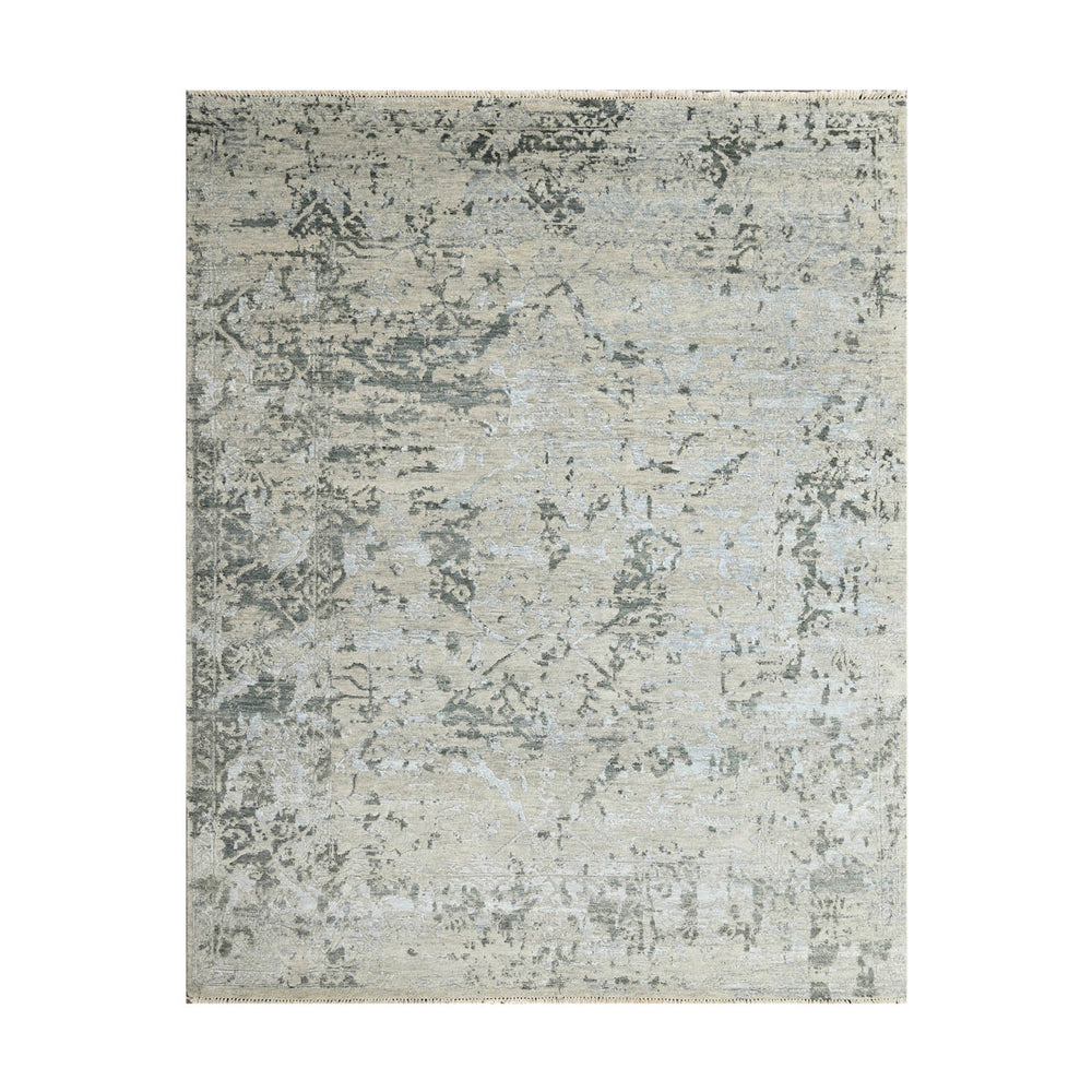 8x10 Beige, Gray, Muted Earth Tones Color Hand Knotted Oushak Wool Transitional Oriental Rug