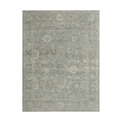 8x10 Moss, Beige, Gray Color Hand Knotted Oushak Wool Traditional Oriental Rug