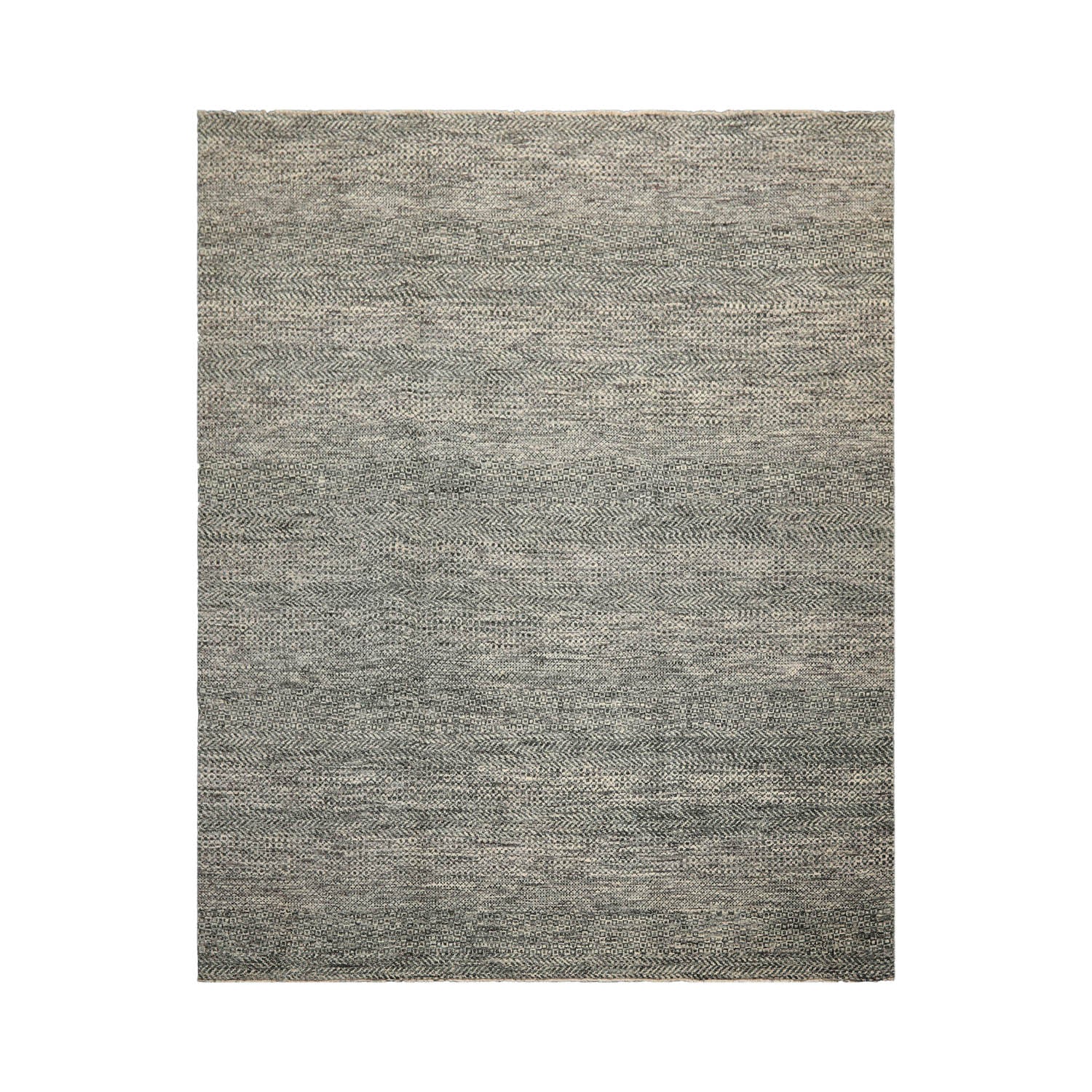 8x10 Ivory, Gray, Green Color Hand Knotted  Wool Contemporary Oriental Rug